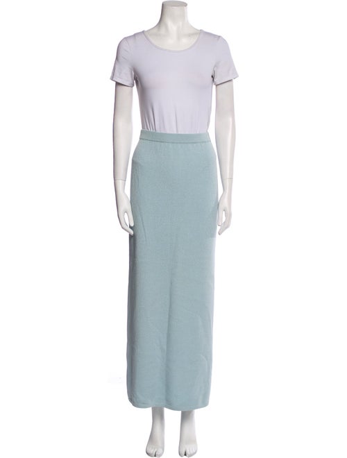 St. John Evening Wool Pleated Accents Skirt Set