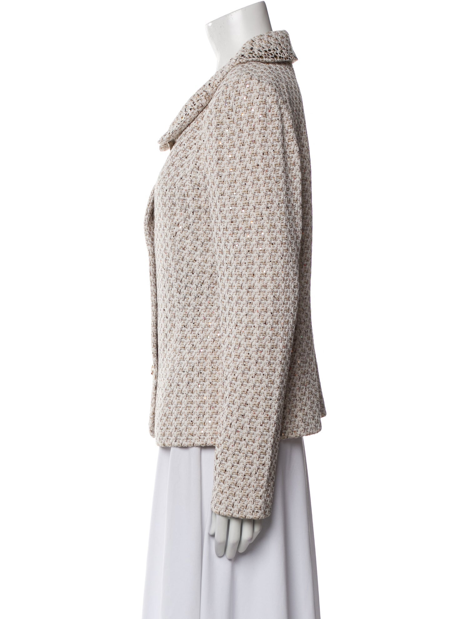 St. John Evening Tweed Tweed Pattern Evening Jacket