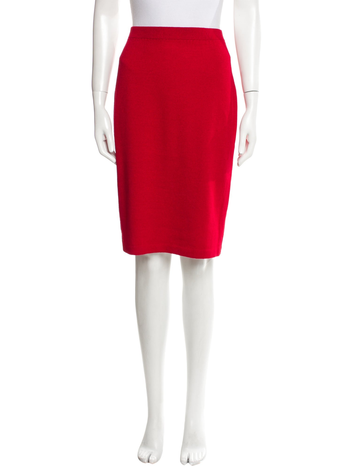 St. John Evening Wool Knee-Length Skirt