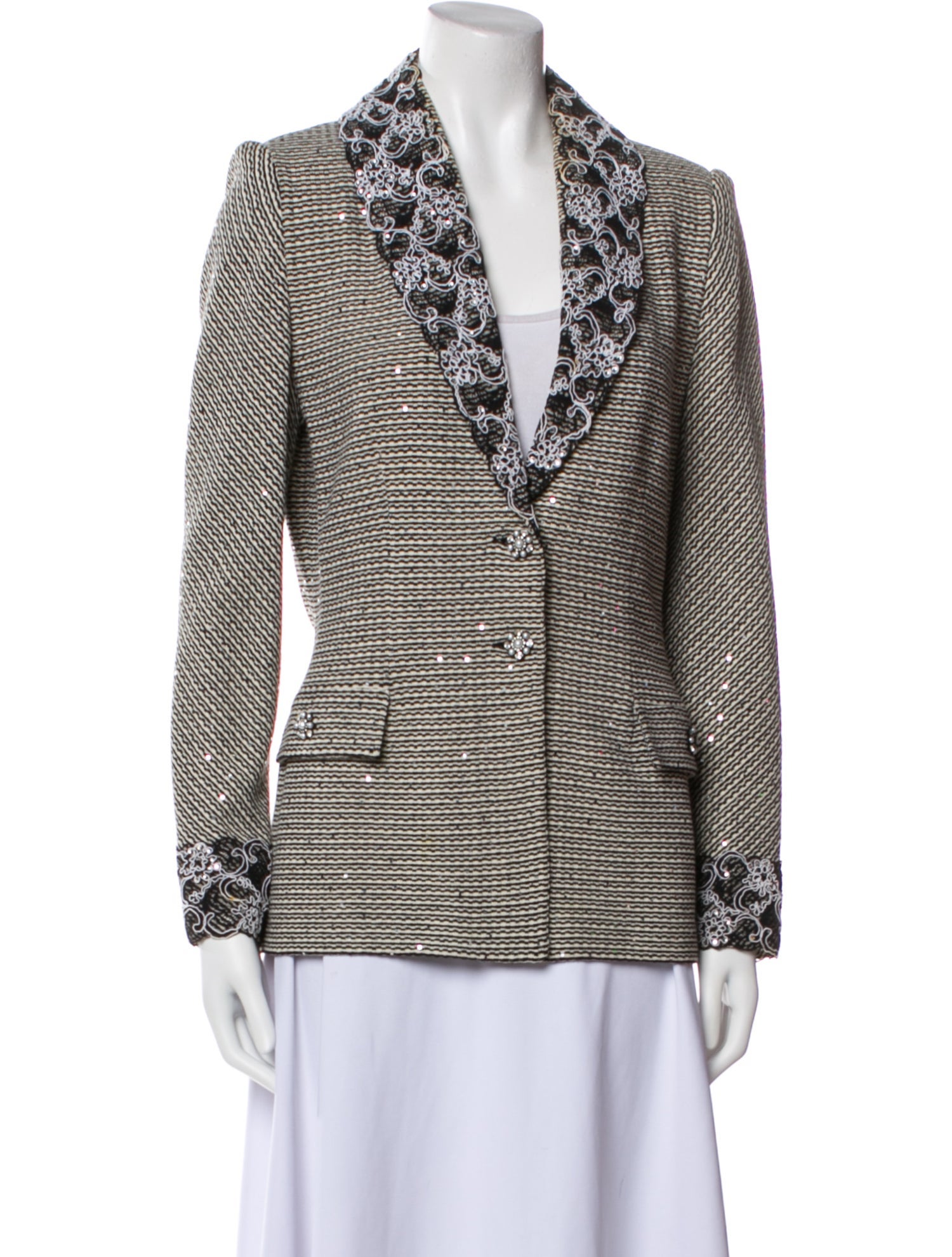 St. John Evening Tweed Pattern Blazer