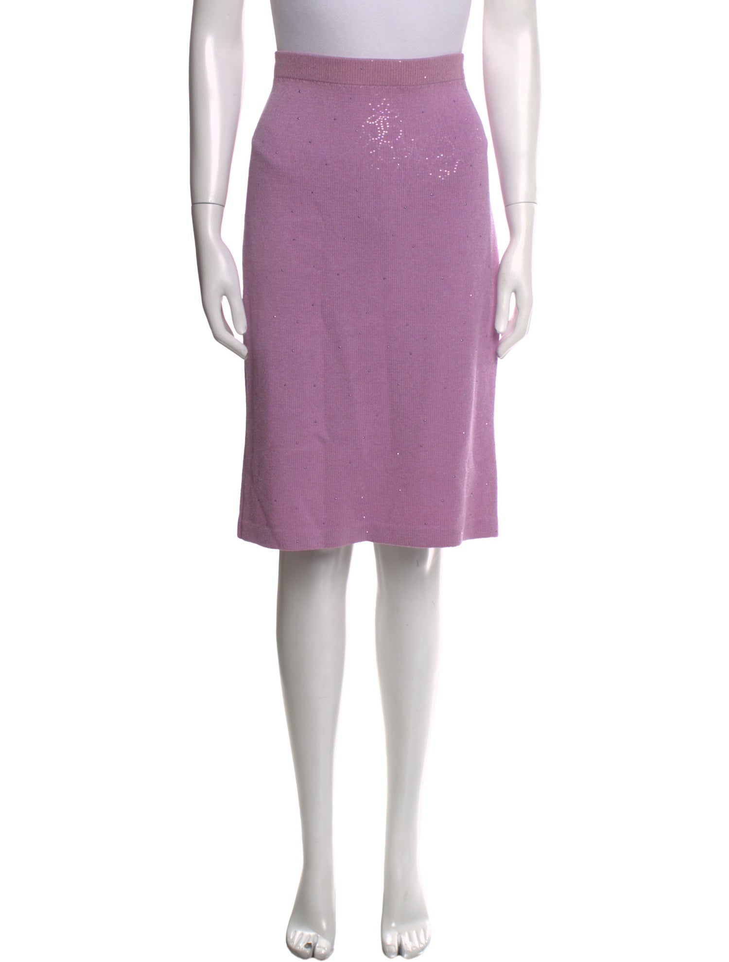 St. John Evening Crystal Embellishments Knee-Length Skirt