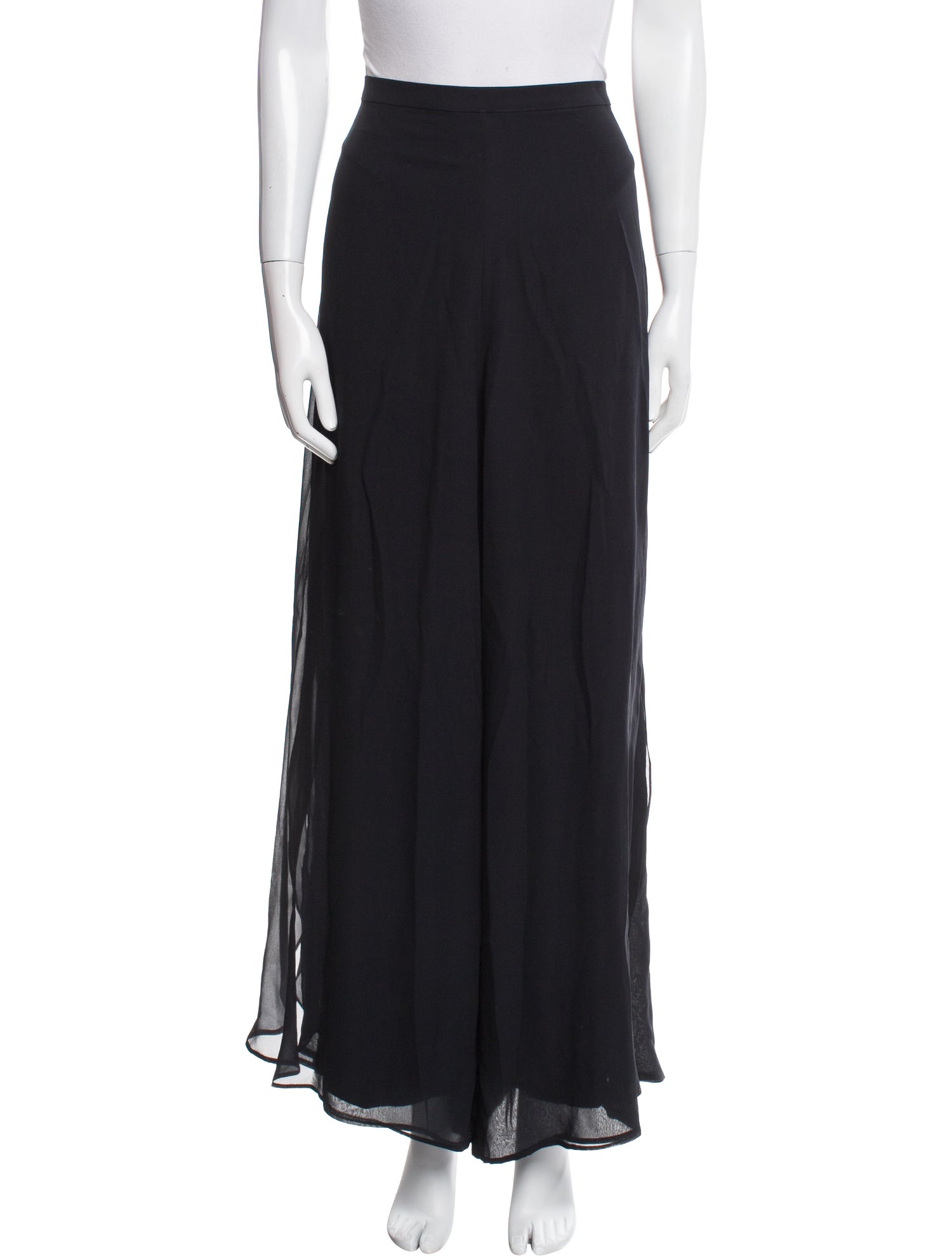 St. John Evening Silk Wide Leg Pants