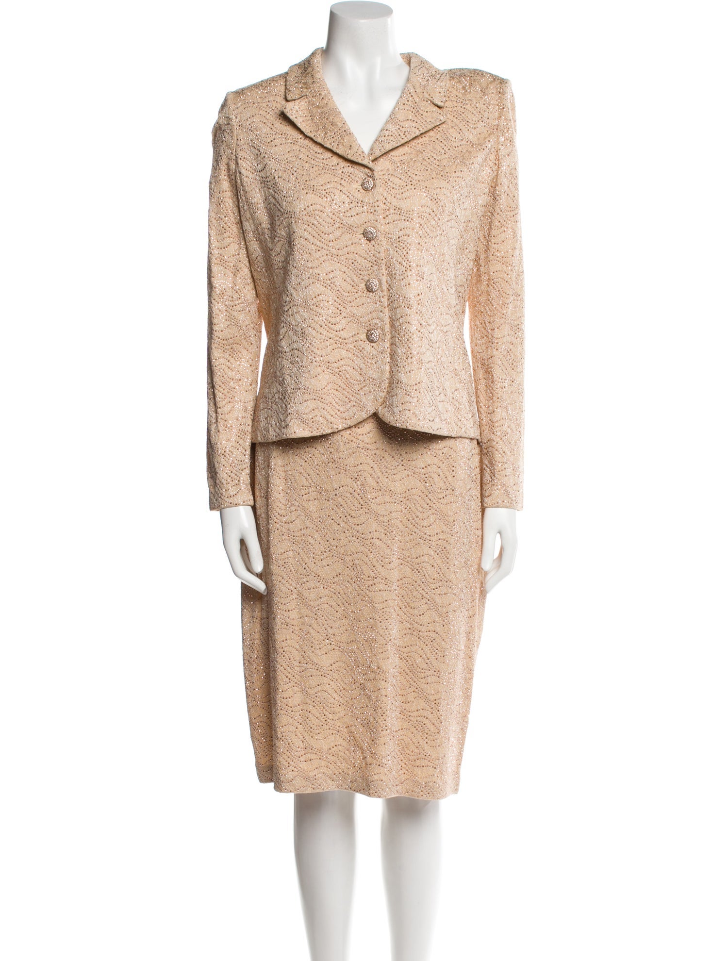 St. John Evening Printed Skirt Suit