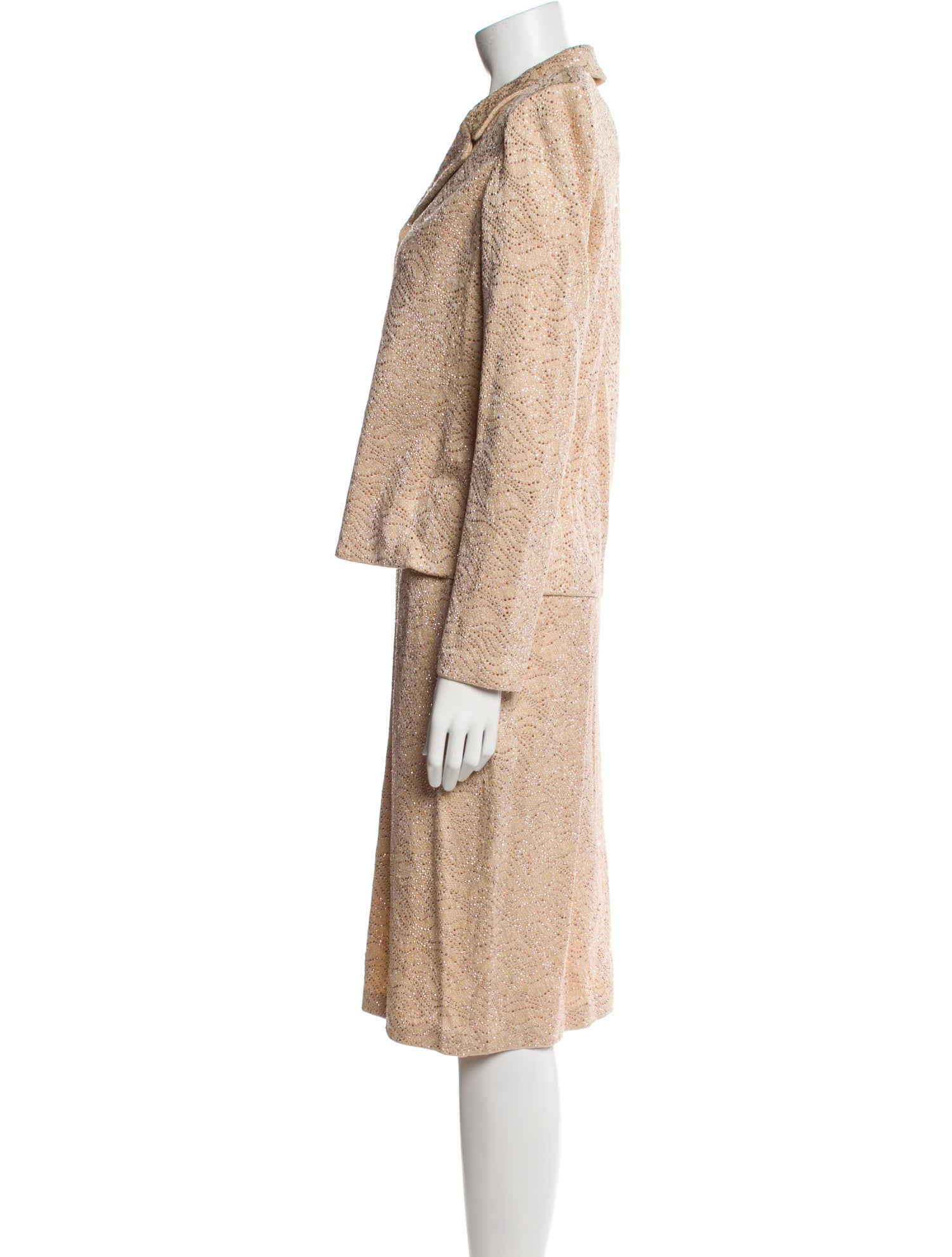 St. John Evening Printed Skirt Suit