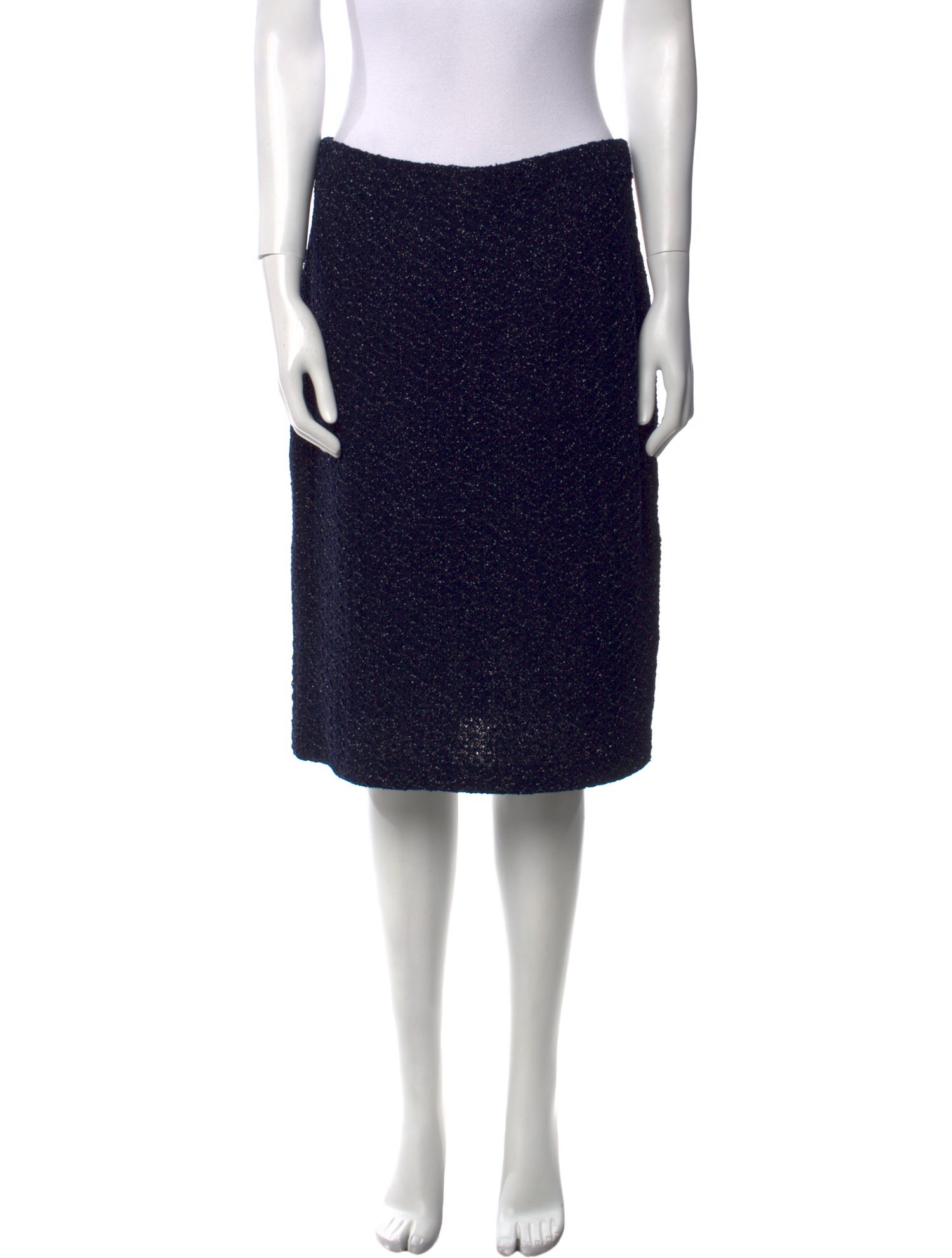 St. John Evening Wool Knee-Length Skirt