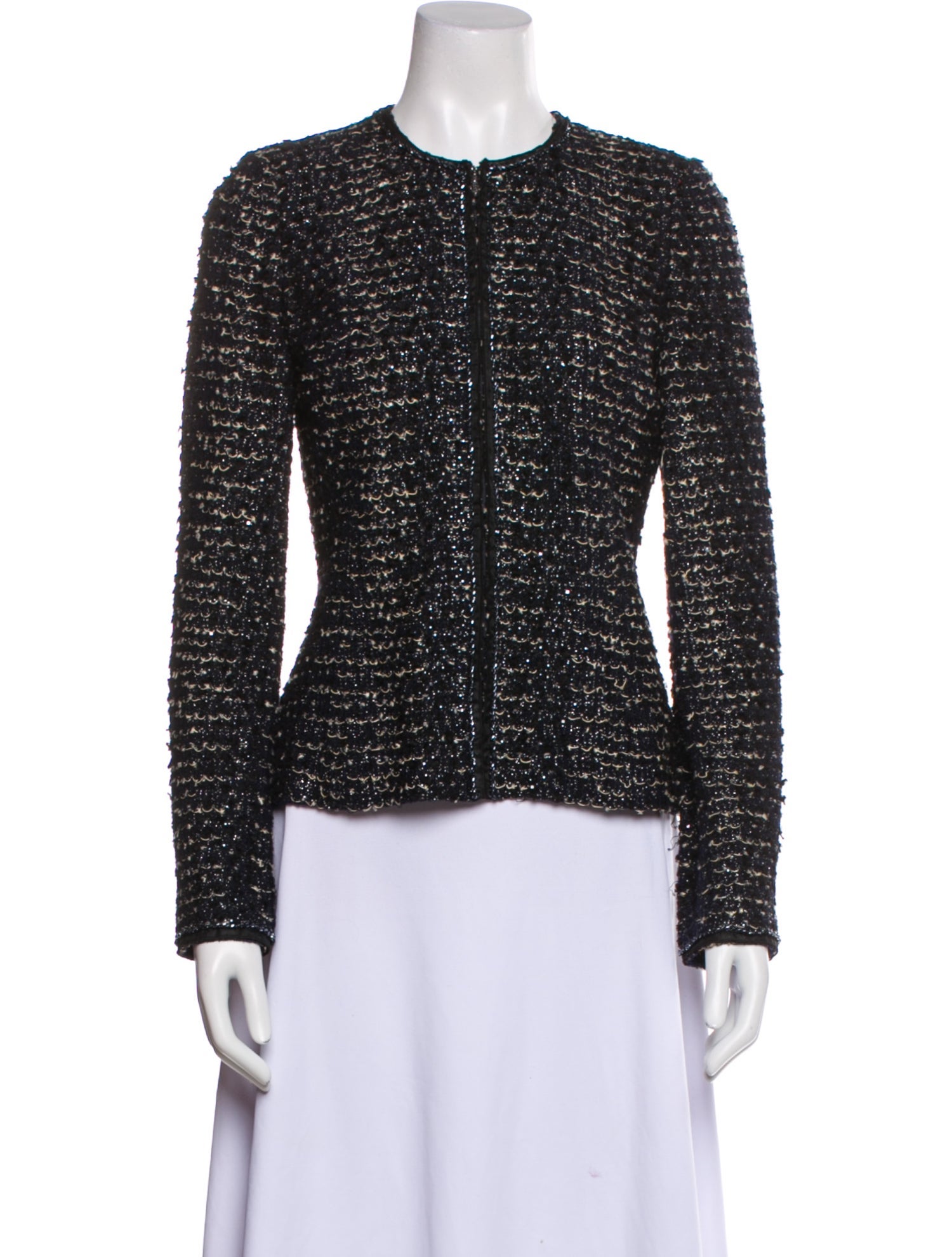 St. John Evening Tweed Patterned Evening Jacket