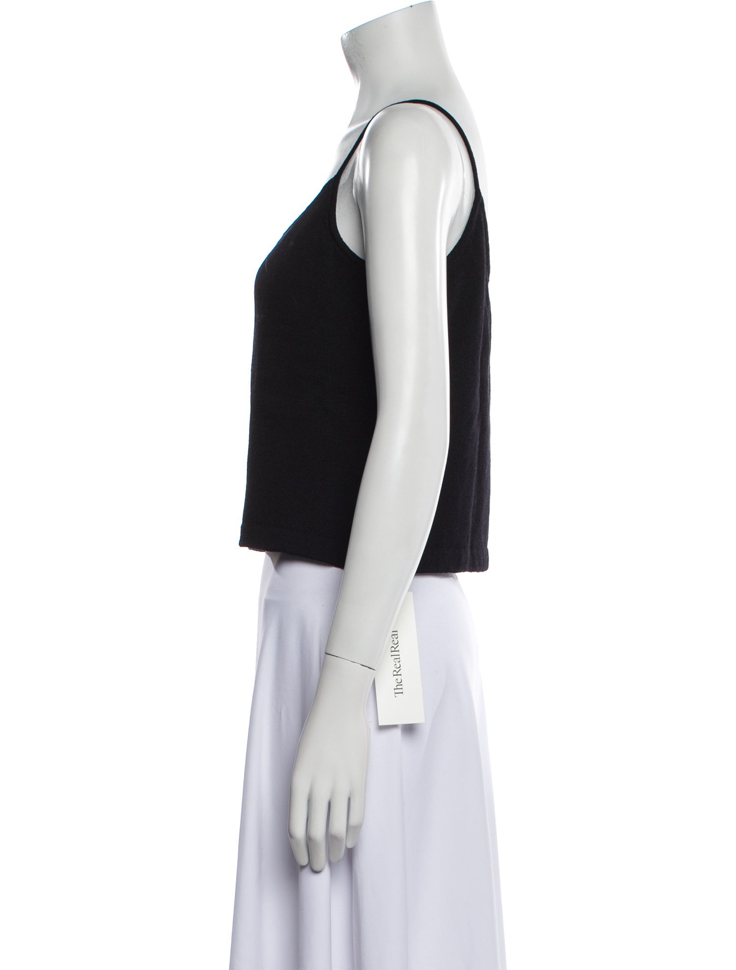 St. John Evening V-Neck Sleeveless Crop Top