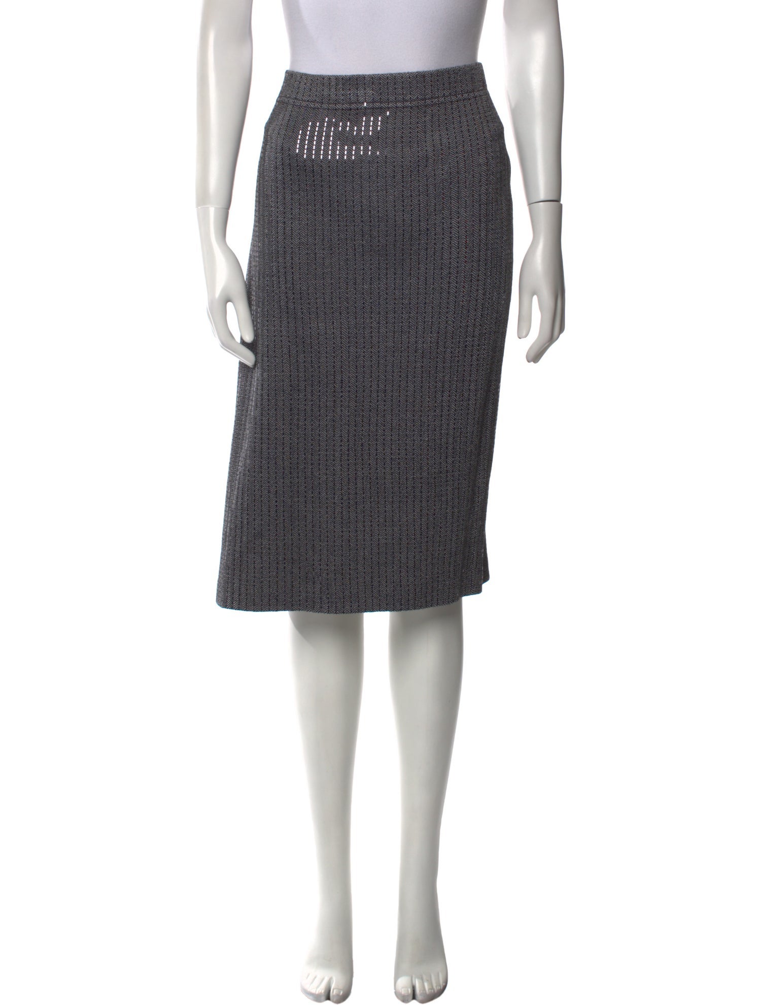 St. John Evening Wool Knee-Length Skirt