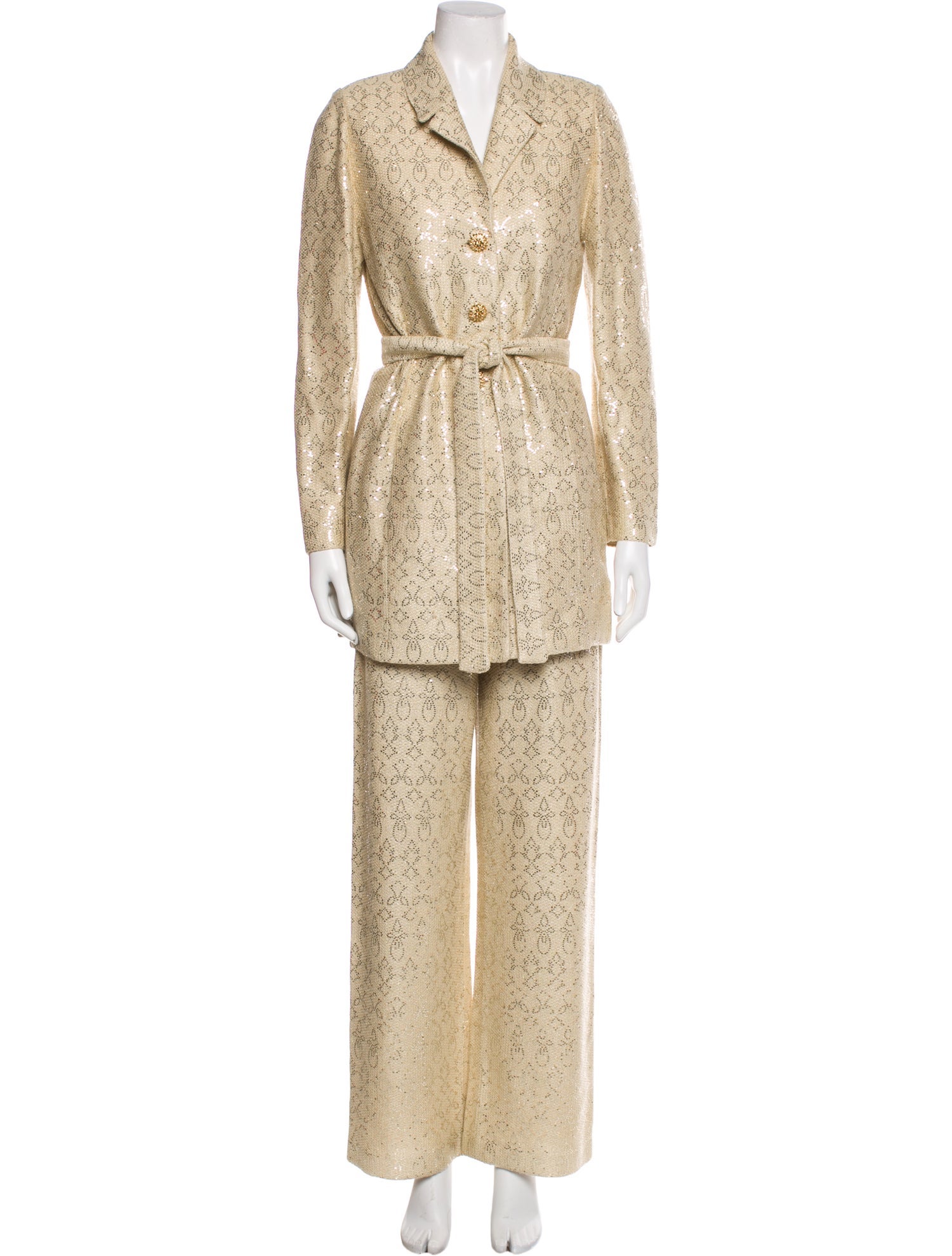 St. John Evening Printed Pantsuit