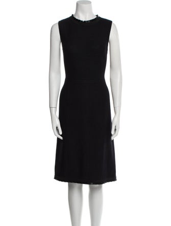 St. John Evening Crew Neck Knee-Length Dress