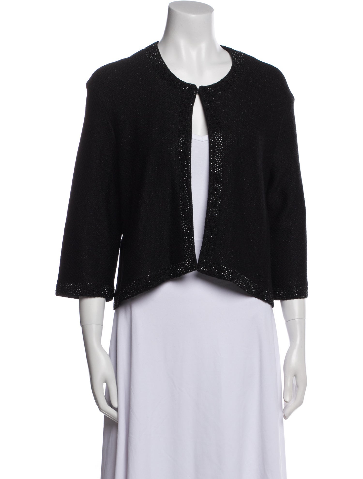 St. John Evening Wool Crew Neck Sweater