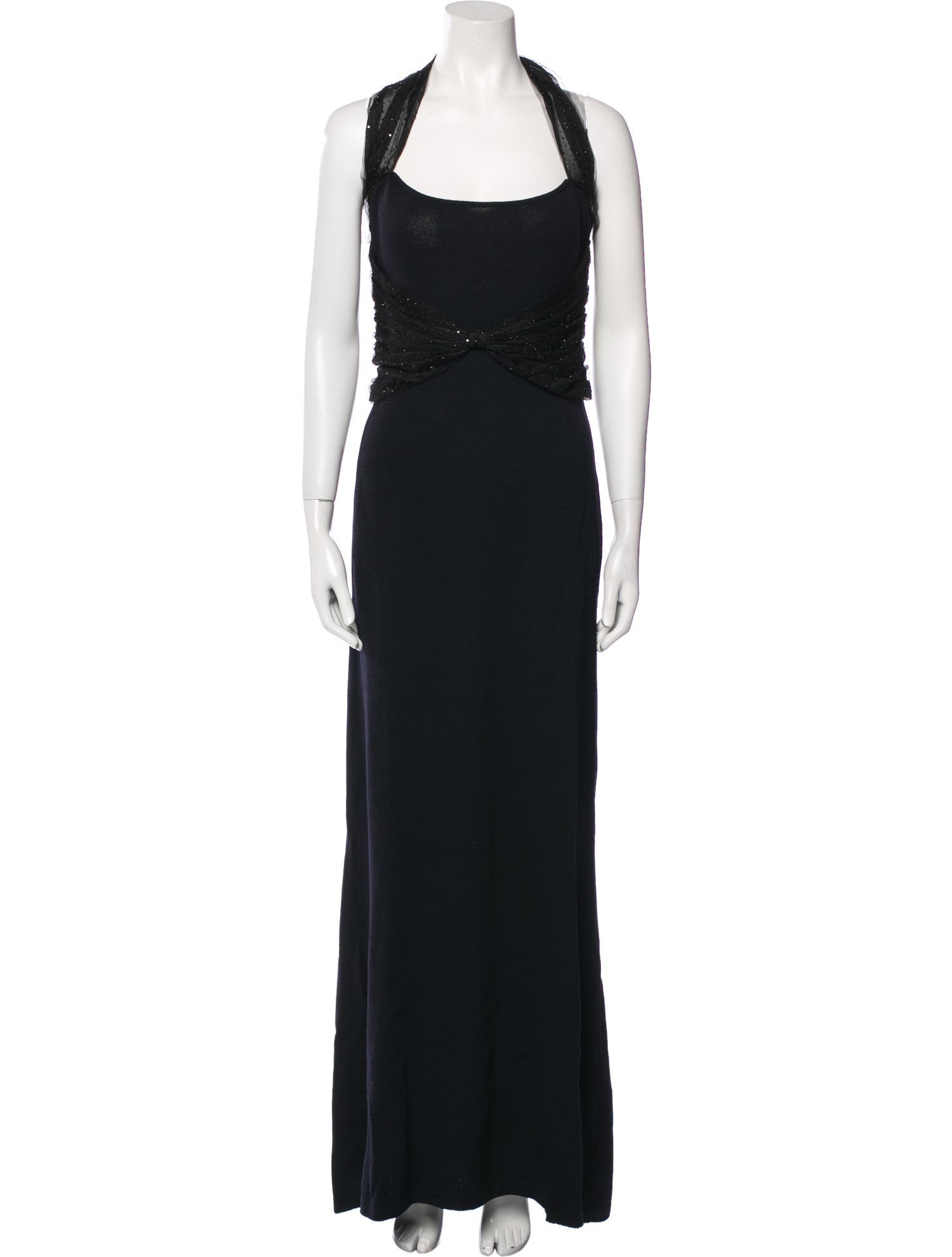 St. John Evening Halterneck Long Dress