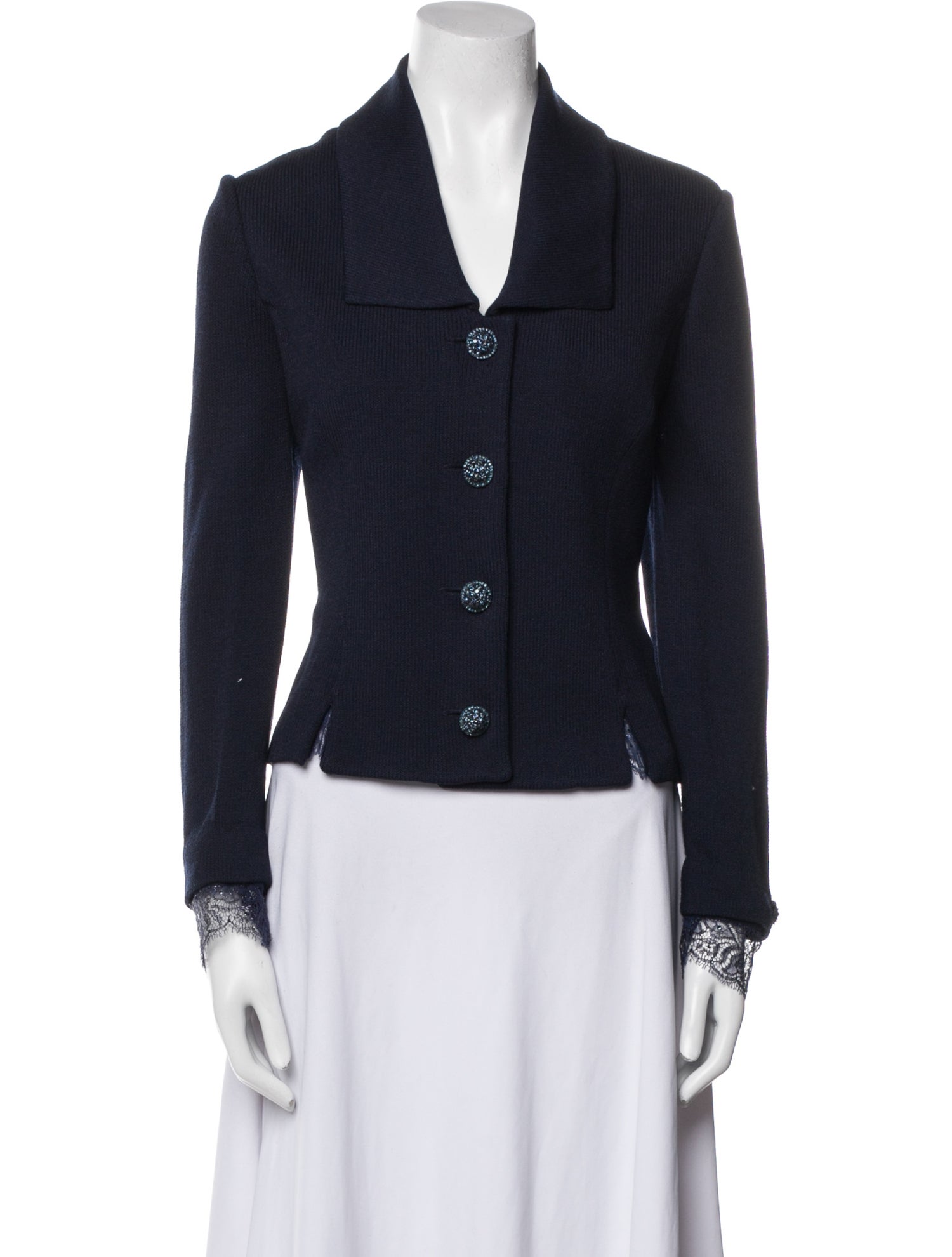 St. John Evening Wool Denim Jacket