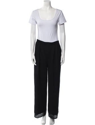 St. John Evening Silk Sequin Embellishments Pantsuit