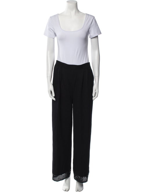 St. John Evening Silk Sequin Embellishments Pantsuit