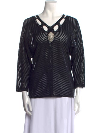 St. John Evening V-Neck Sweater