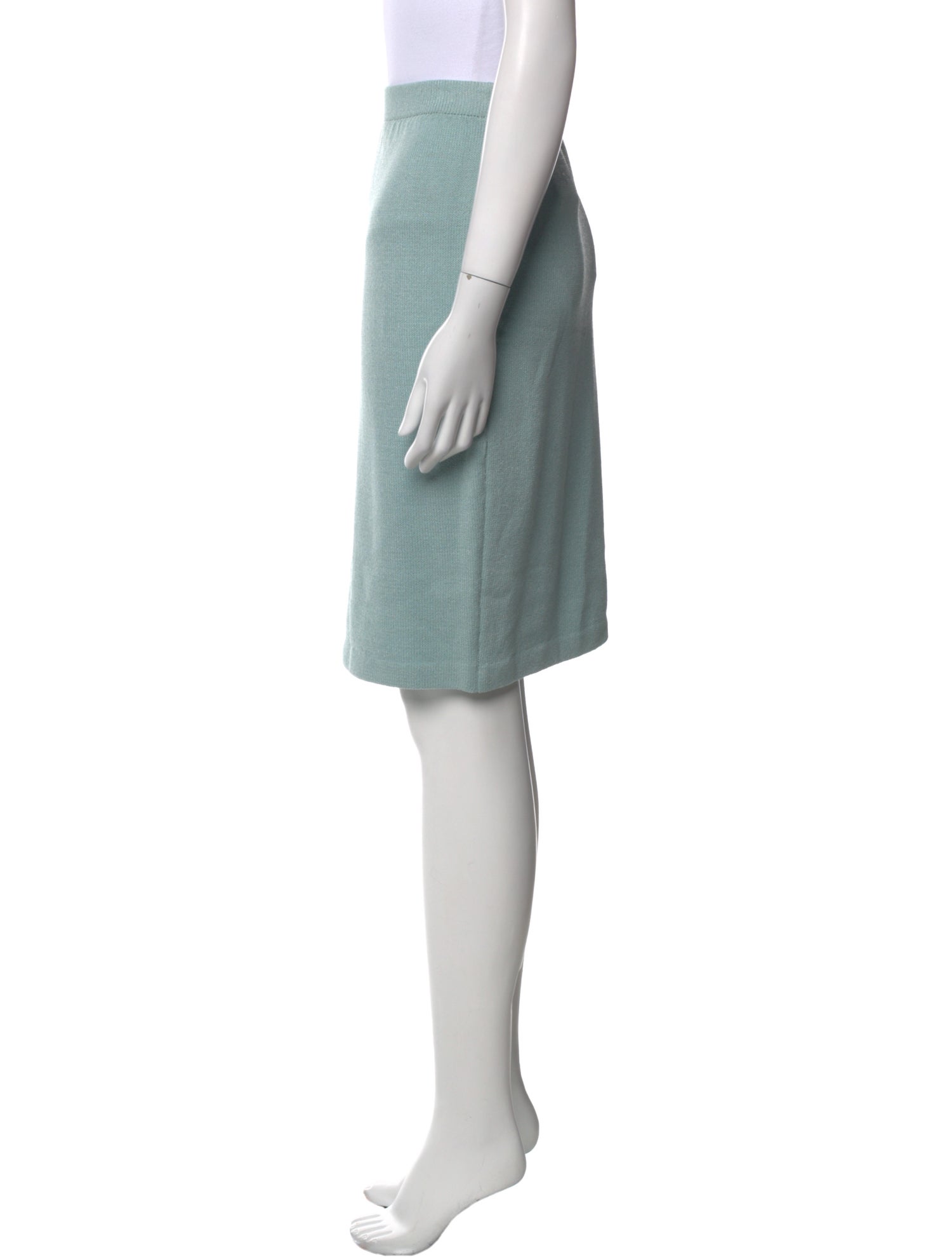 St. John Evening Wool Knee-Length Skirt