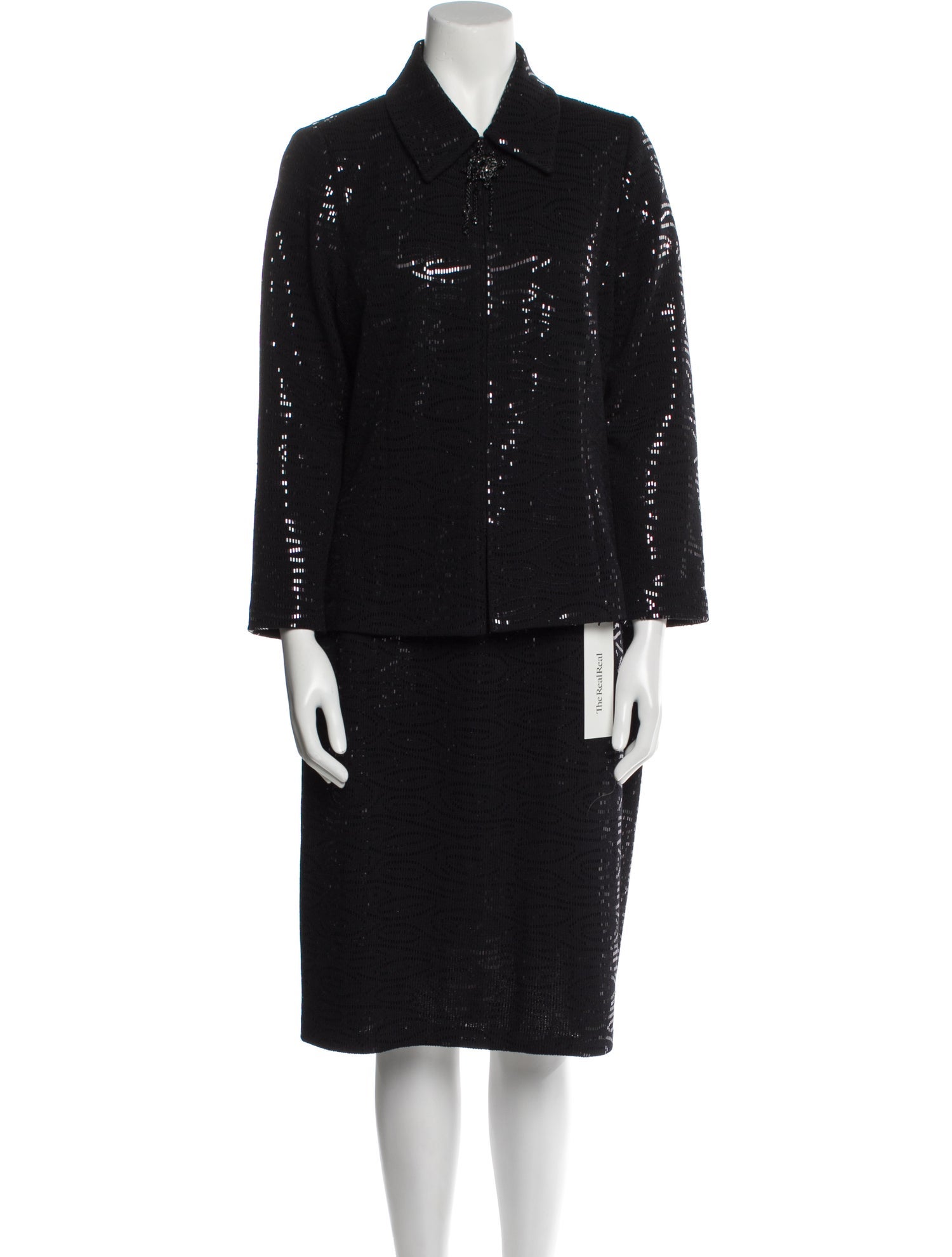 St. John Evening Printed Skirt Suit