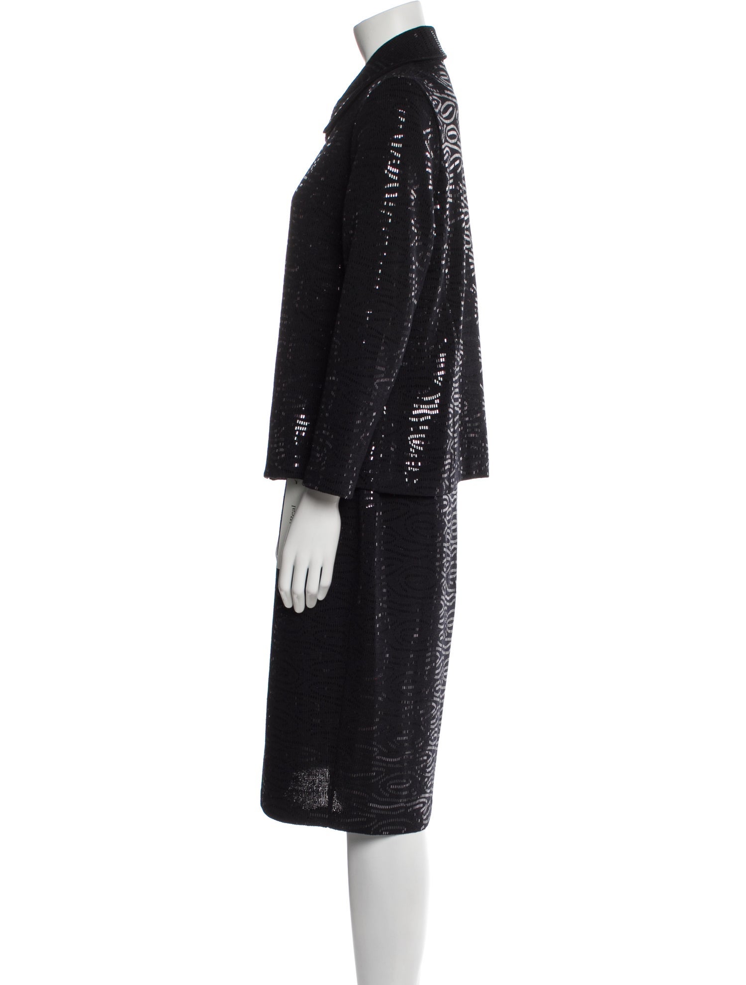 St. John Evening Printed Skirt Suit