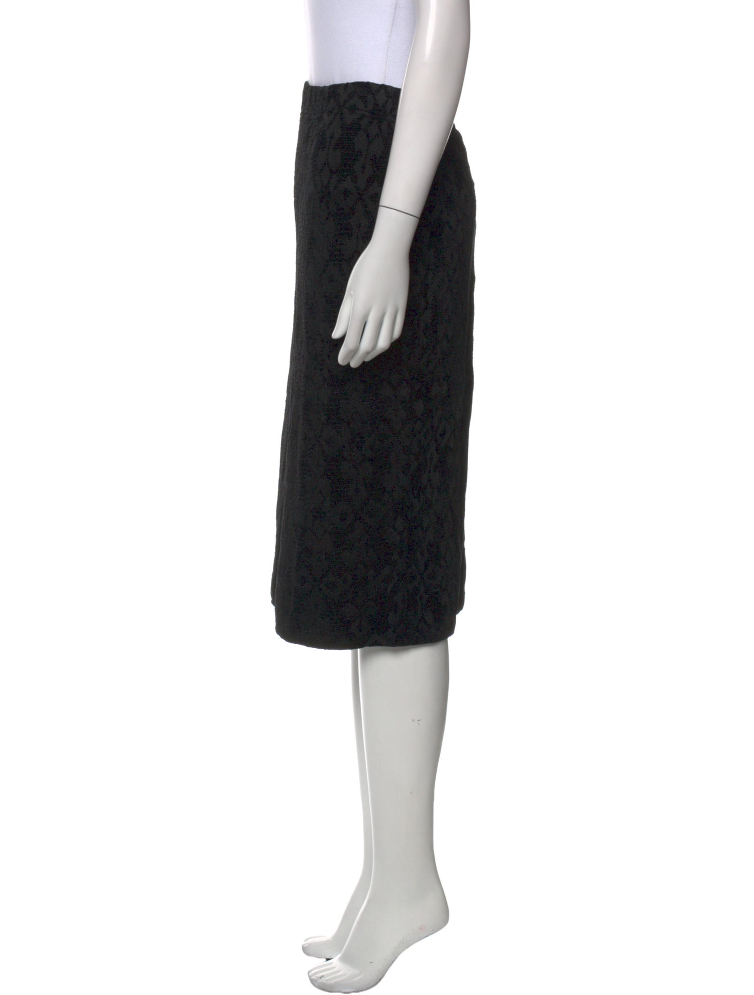 St. John Evening Wool Knee-Length Skirt