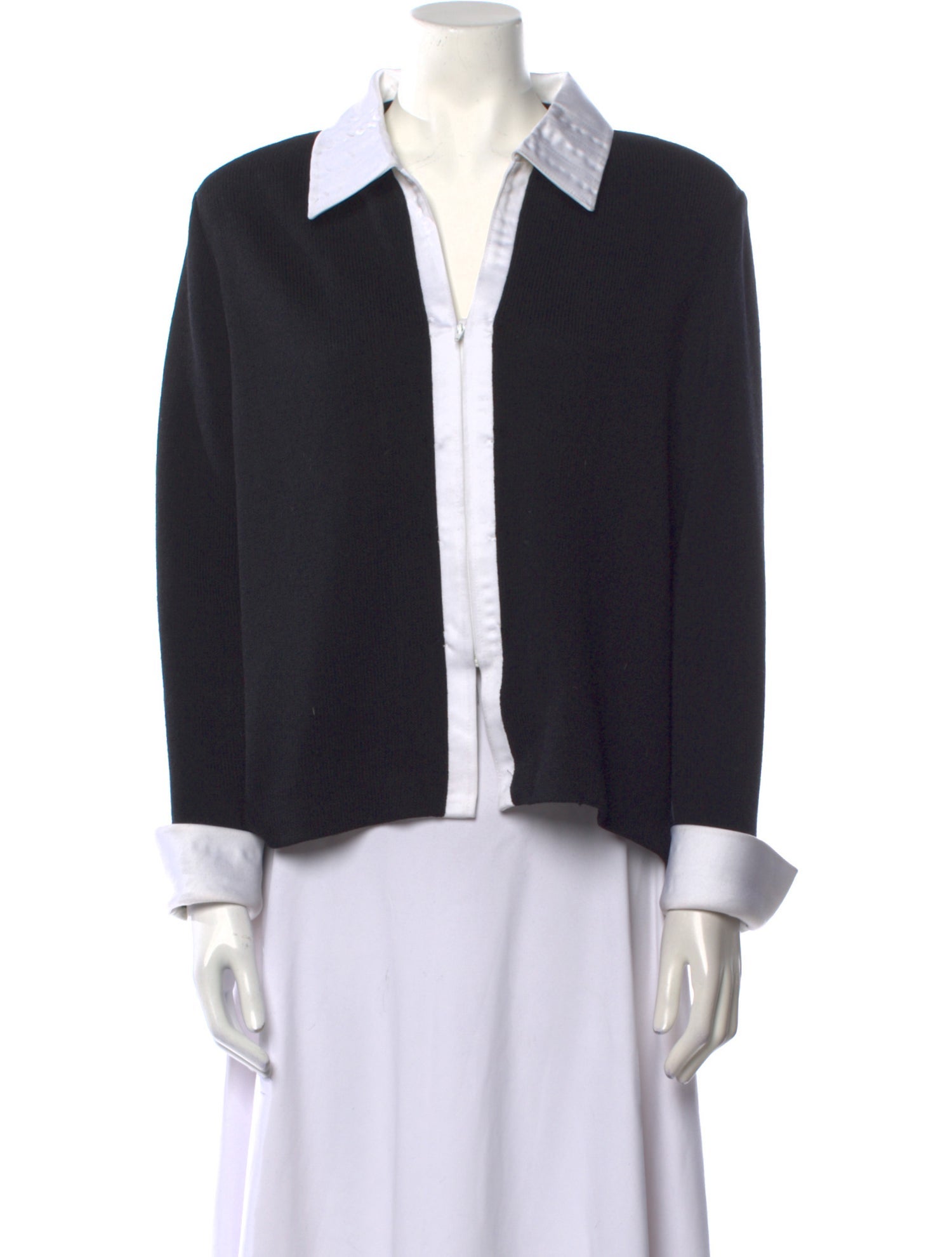 St. John Evening Wool V-Neck Sweater