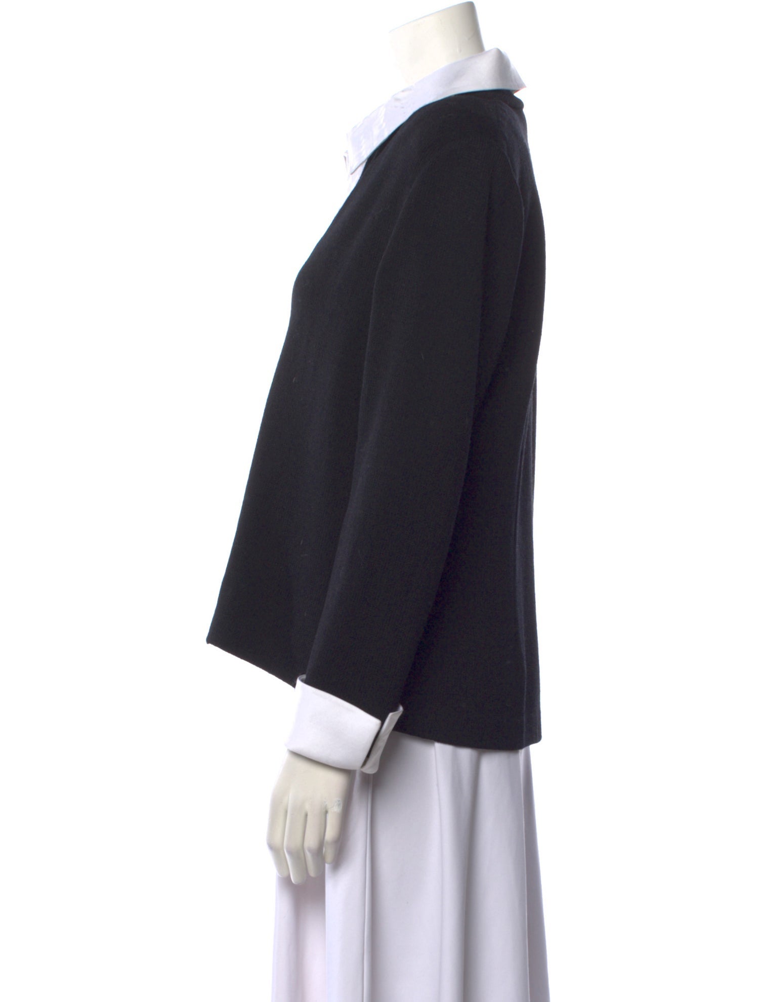 St. John Evening Wool V-Neck Sweater