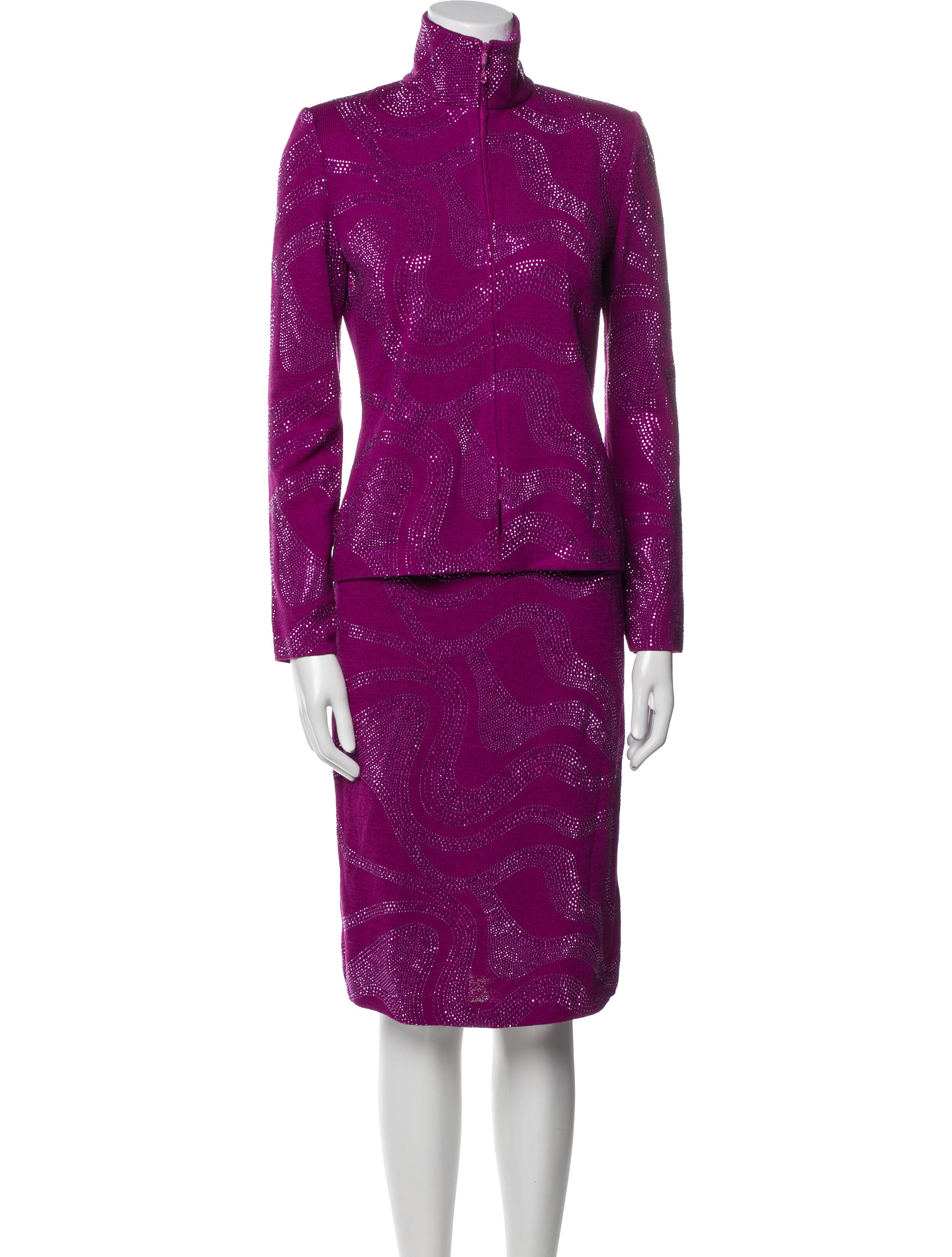 St. John Evening Printed Dress Set