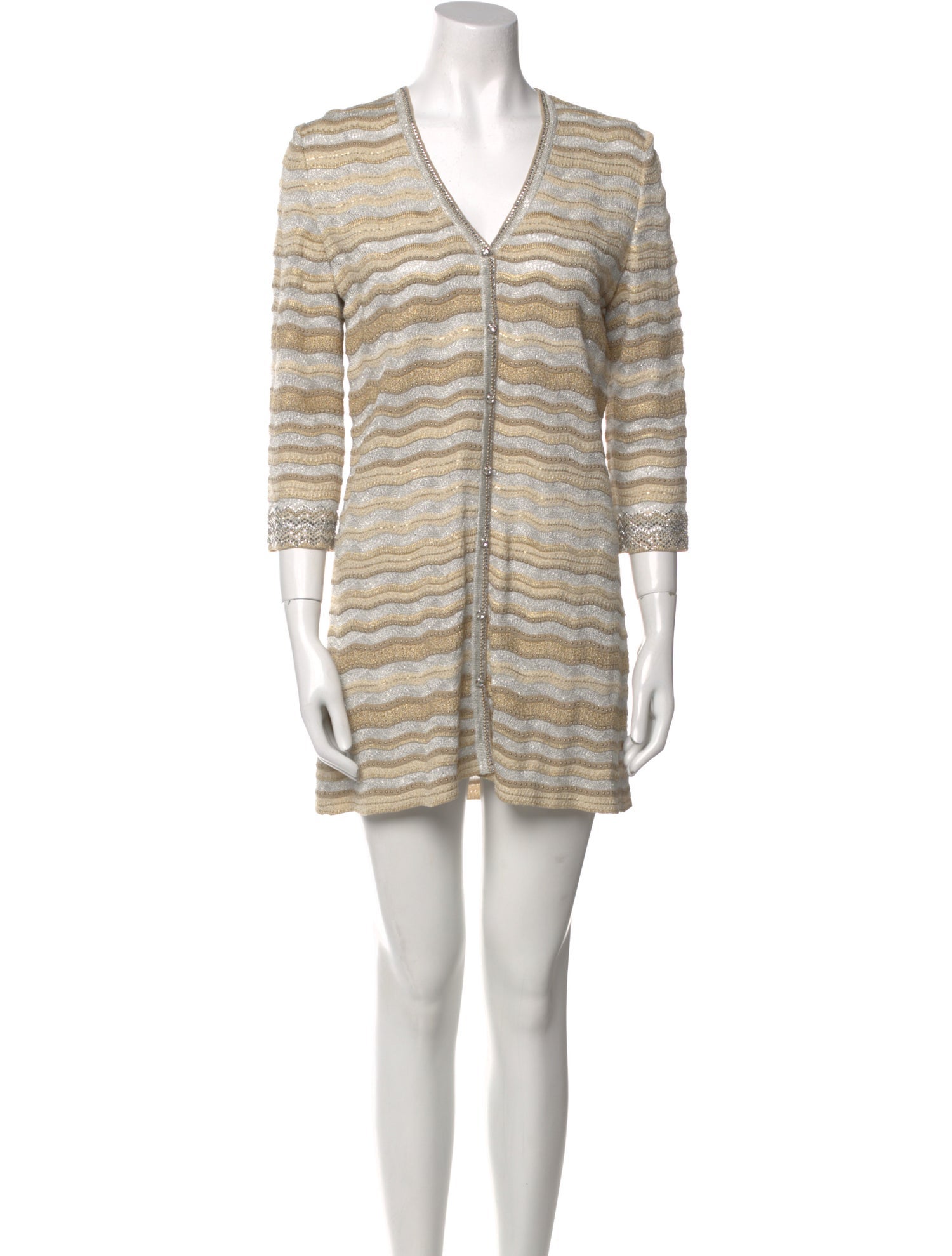 St. John Evening Striped Mini Dress