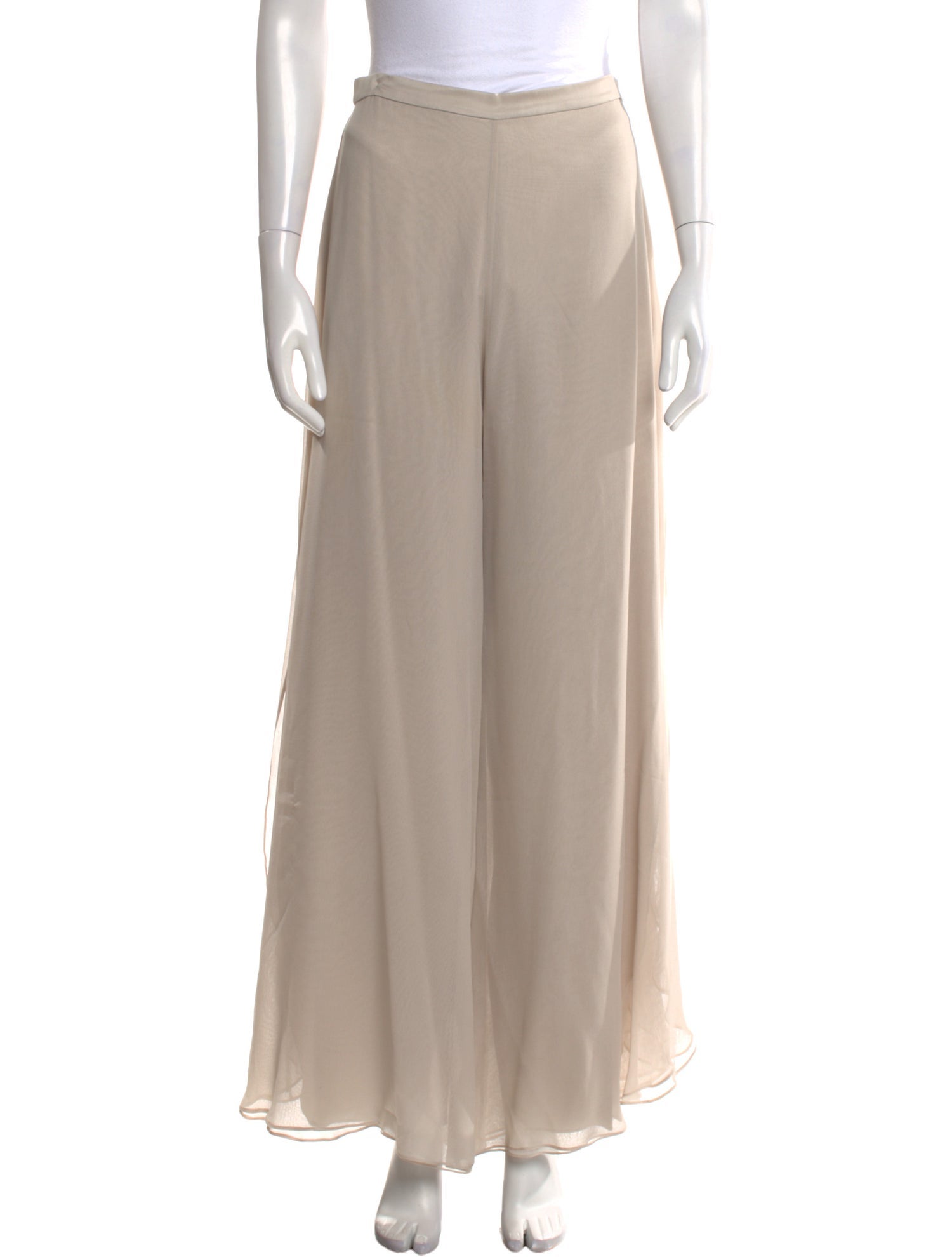 St. John Evening Silk Wide Leg Pants