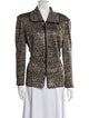 St. John Evening Wool Printed Evening Jacket