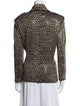 St. John Evening Wool Printed Evening Jacket