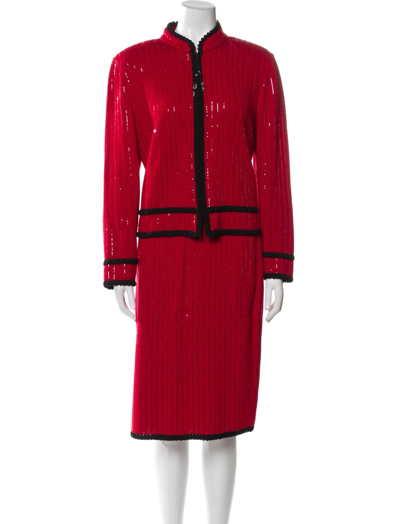 St. John Evening Printed Skirt Suit