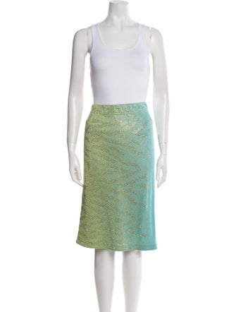 St. John Evening Wool Printed Skirt Suit