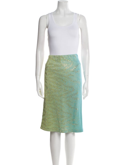 St. John Evening Wool Printed Skirt Suit