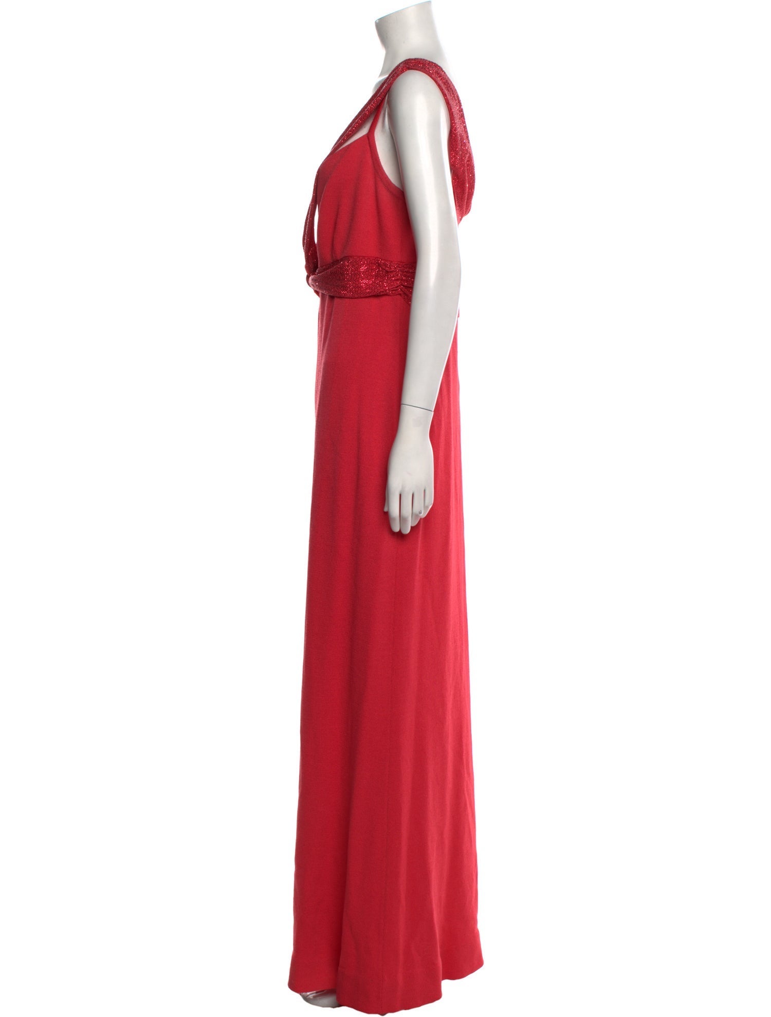 St. John Evening V-Neck Long Dress