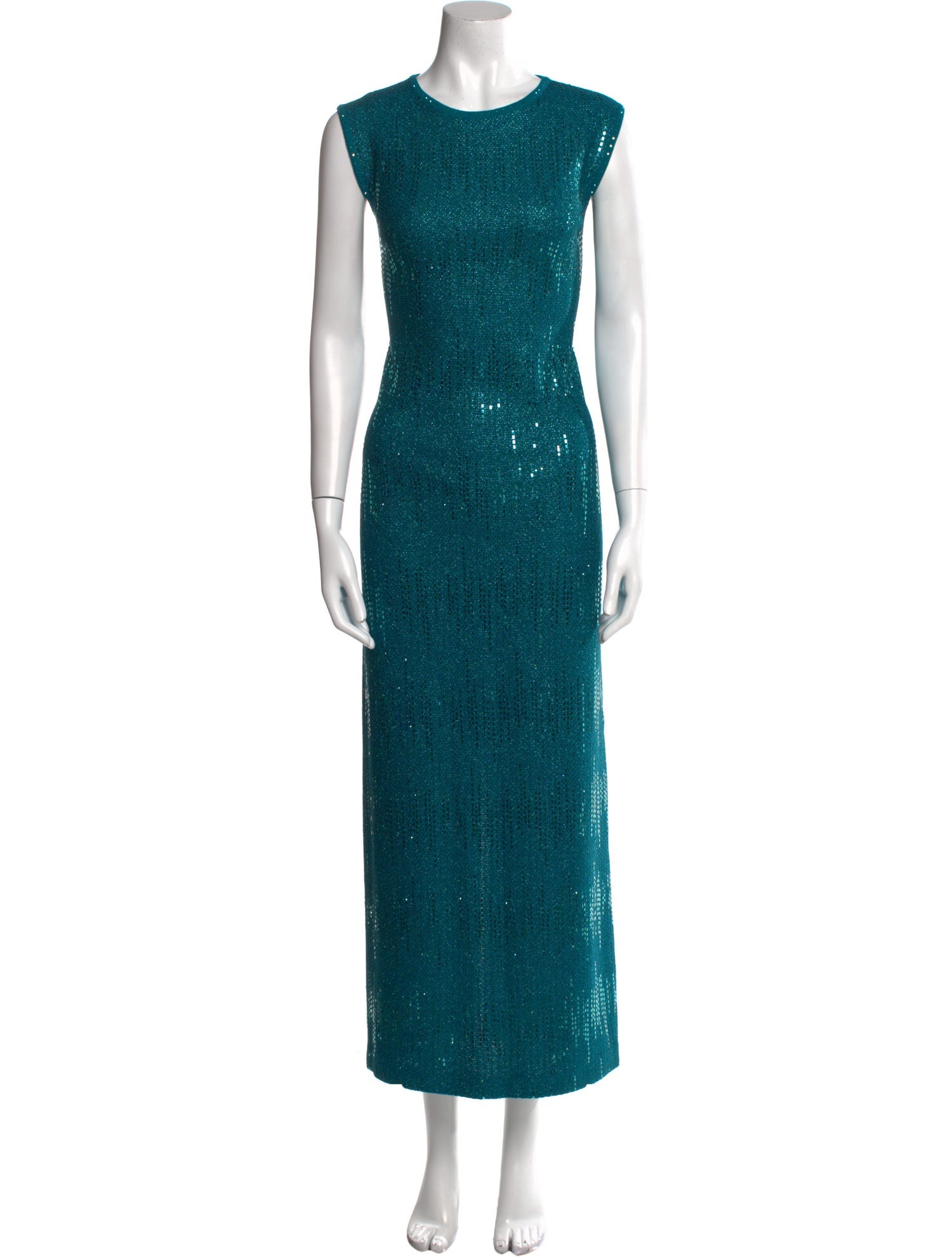 St. John Evening Crew Neck Long Dress