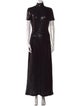 St. John Evening Mock Neck Long Dress
