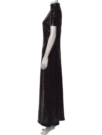 St. John Evening Mock Neck Long Dress