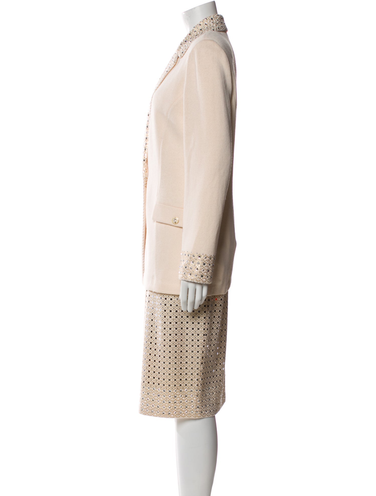 St. John Evening Crystal Embellishments Skirt Set