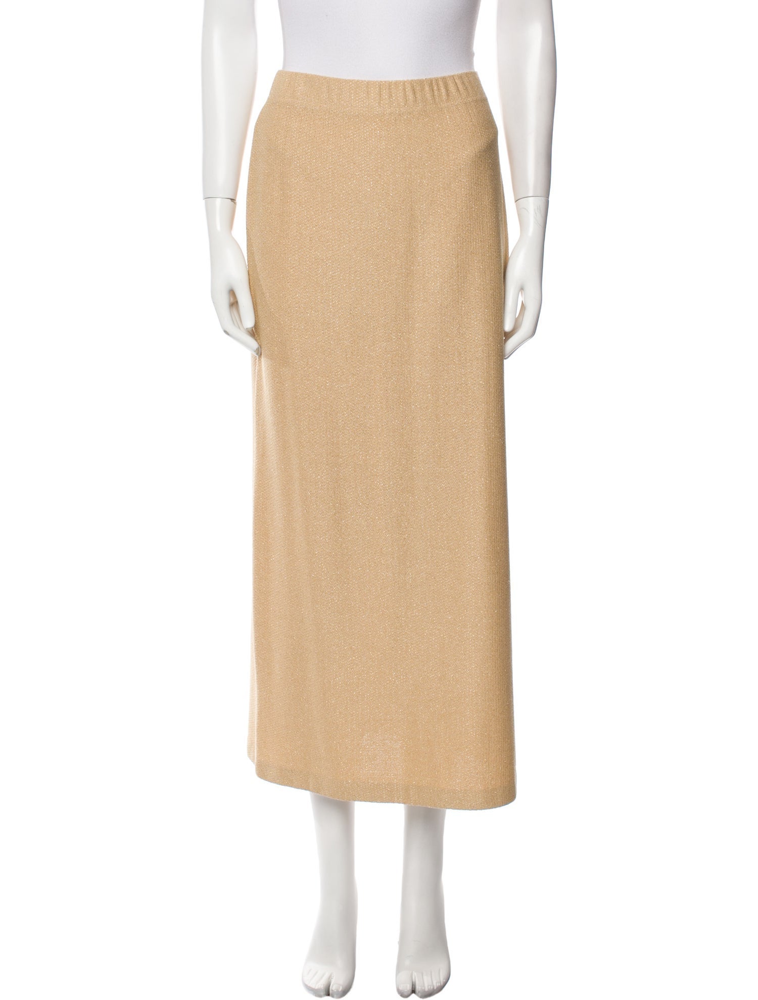 St. John Evening Glitter Accents Midi Length Skirt