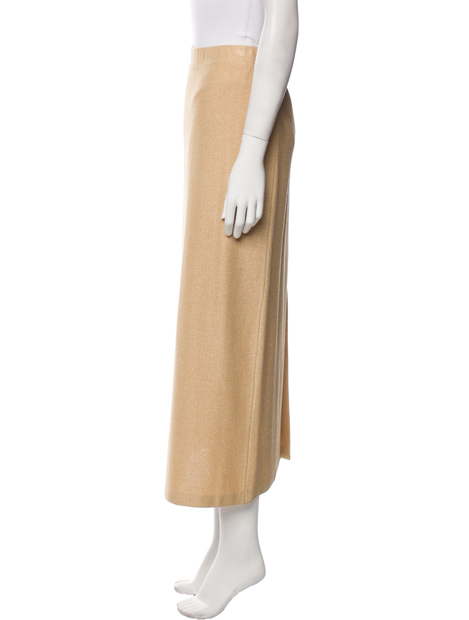 St. John Evening Glitter Accents Midi Length Skirt