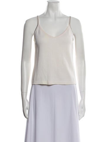 St. John Evening Tops V-Neck Sleeveless Top S