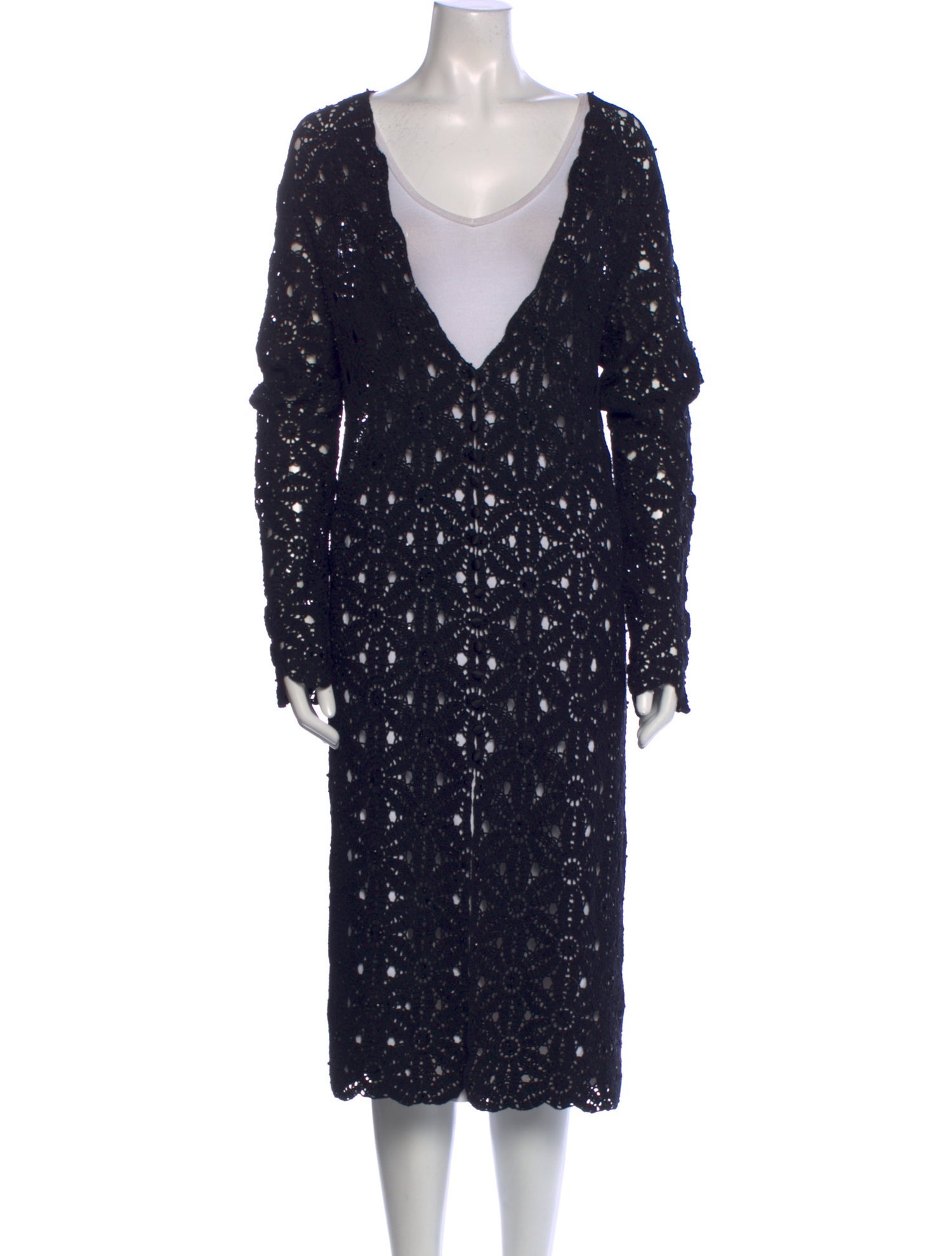 St. John Evening Wool Lace Pattern Sweater