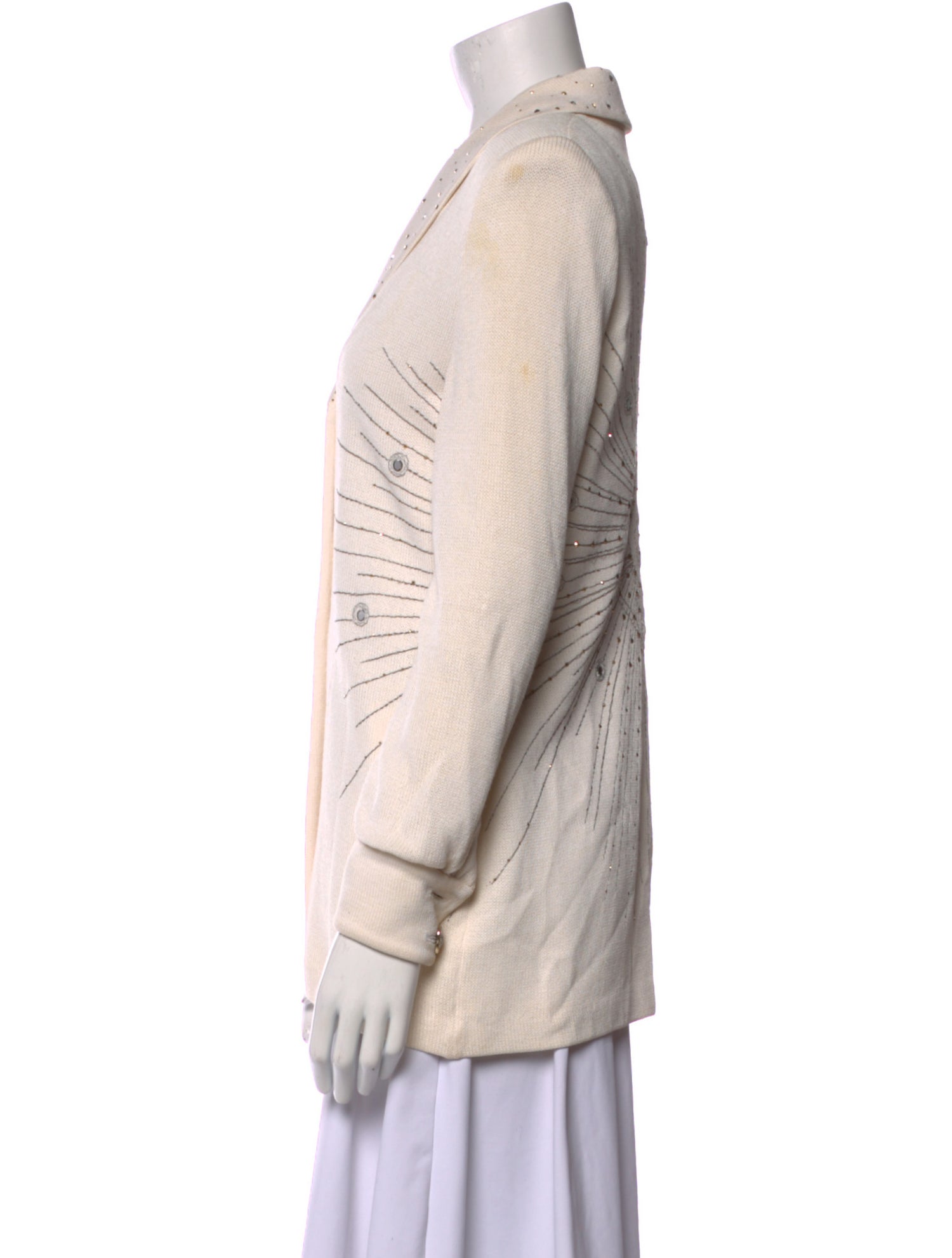 St. John Evening Wool V-Neck Sweater