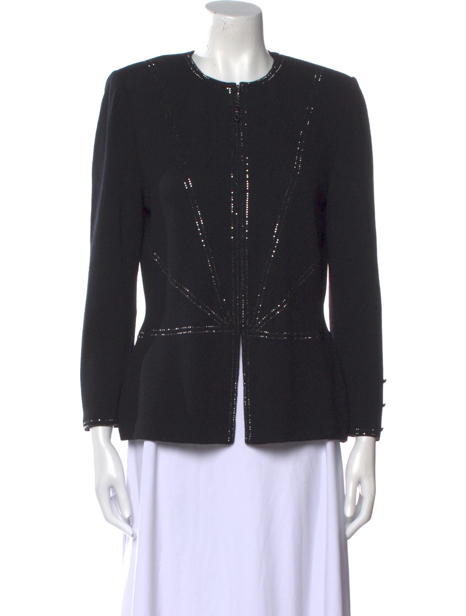 St. John Evening Wool Crew Neck Sweater