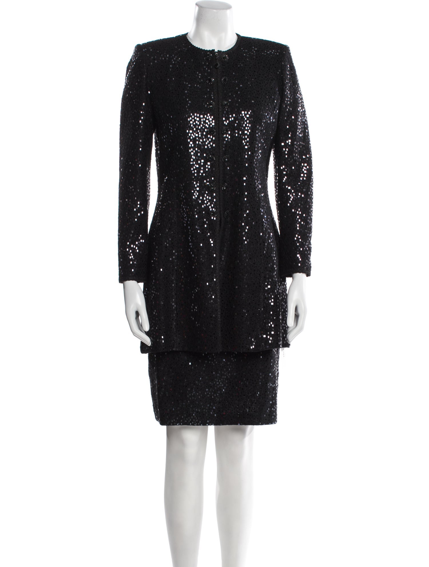 St. John Evening Sequin Embellishments Skirt Set