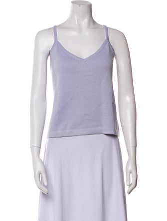 St. John Evening V-Neck Sleeveless Top