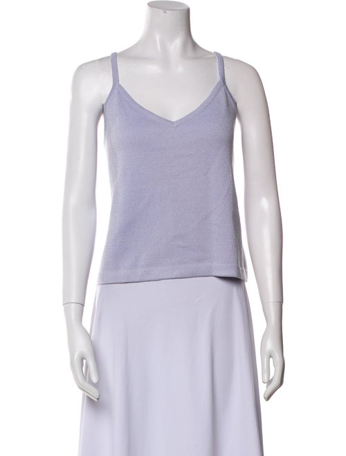 St. John Evening V-Neck Sleeveless Top