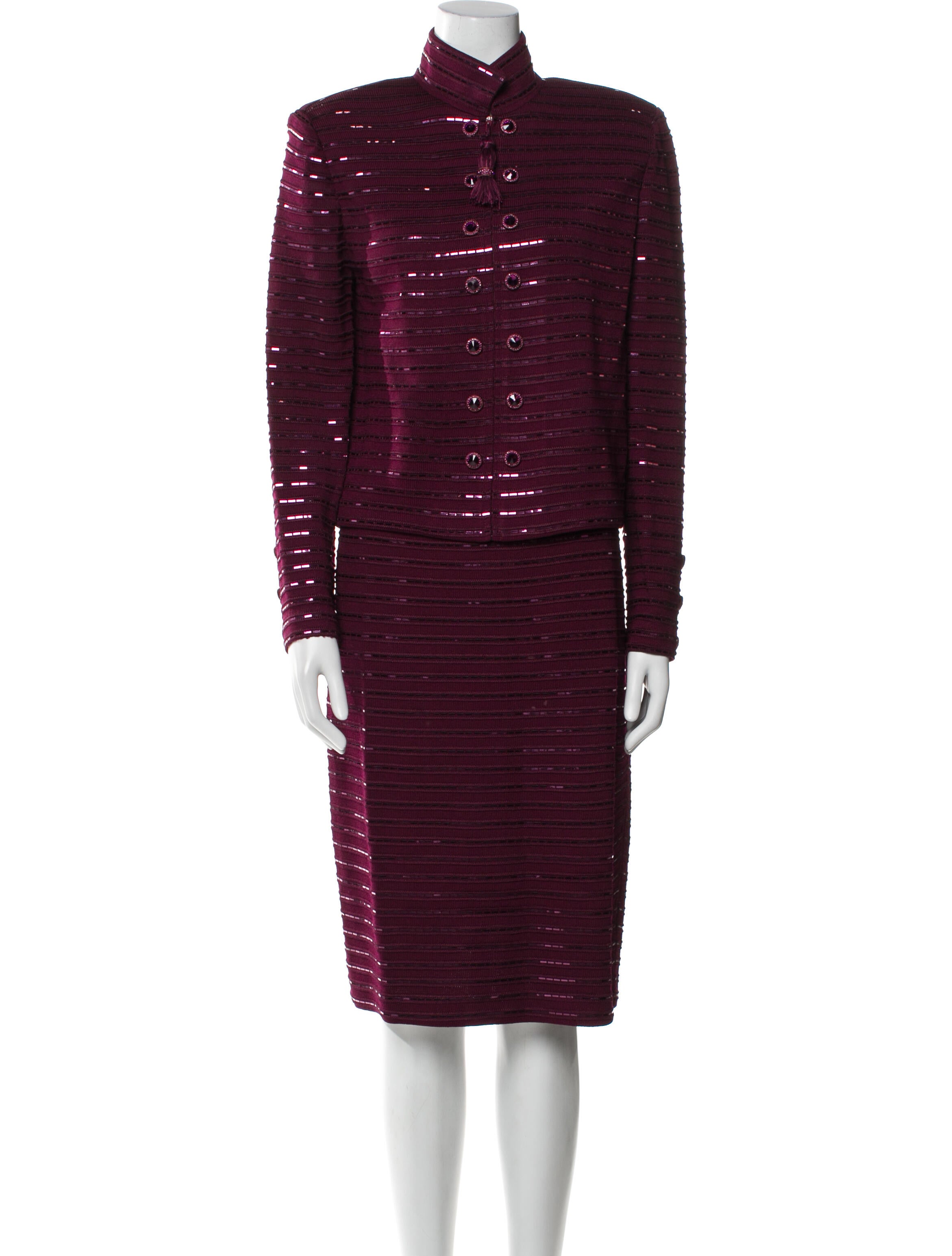 St. John Evening Wool Skirt Suit