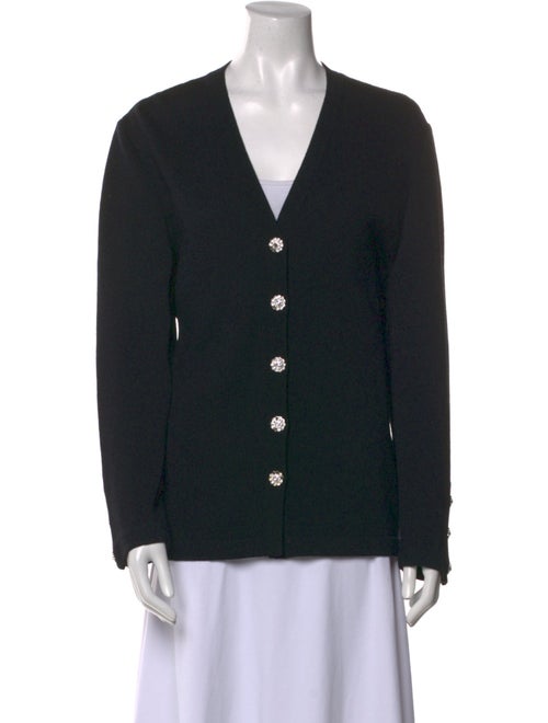 St. John Evening Wool V-Neck Sweater